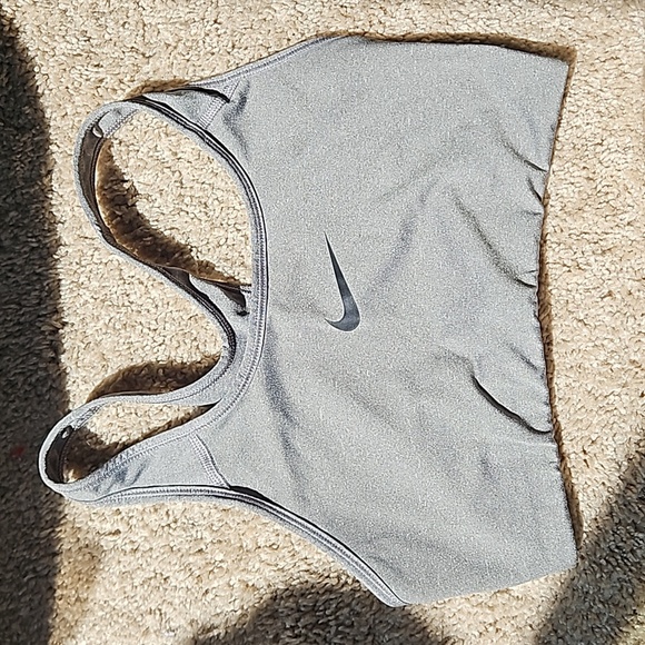 Nike Dri-Fit sports bra, gray, size S - Picture 1 of 5